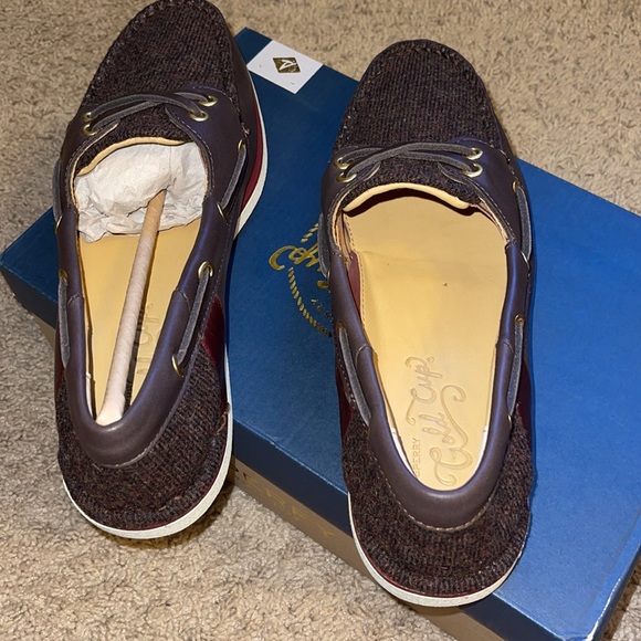Sperry Gold Cup A/O X Tweed Brown Brand New - Picture 3 of 5